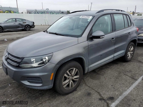 2016 Volkswagen Tiguan R-Line with VIN WVGAV7AX8GW513932, listed as a Copart auction lot 86443264 with 138,427 mi miles and Clean Title. Bid and sale history available at carsss.com. Image 1.
