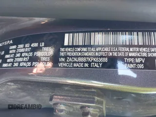 2019 Jeep Renegade Latitude z VIN ZACNJBBB7KPK63688, wystawiony jako IAAI lot #41815965 z przebiegiem 25 407 mil mil oraz . Historia ofert i sprzedaży dostępna na DreamBid. Obrazek 9.