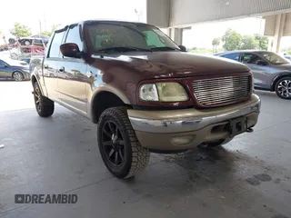 2001 Ford F-150 XLT with VIN 1FTRW08L91KA85396, listed as a IAAI auction lot 42525105 with 123,360 mi miles and . Bid and sale history available at DreamBid. Image 1.