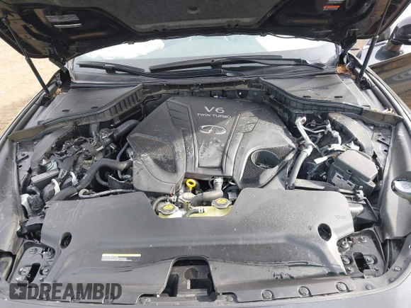 2021 Infiniti Q60 Red Sport 400 with VIN JN1FV7LL4MM560101, listed as a IAAI auction lot 41459579 with 29,340 mi miles and . Bid and sale history available at DreamBid. Image 10.