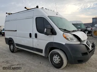 2019 Ram ProMaster Cargo Van with VIN 3C6TRVBG6KE533370, listed as a Copart auction lot 80043764 with 77,948 mi miles and Salvage Title. Bid and sale history available at carsss.com. Image 4.