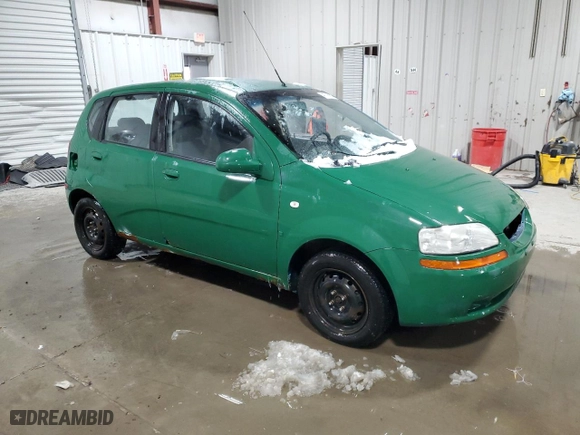 2008 Chevrolet Aveo LS with VIN KL1TD66648B074786, listed as a Copart auction lot 41796935 with 0 mi miles and Salvage Title. Bid and sale history available at carsss.com. Image 4.