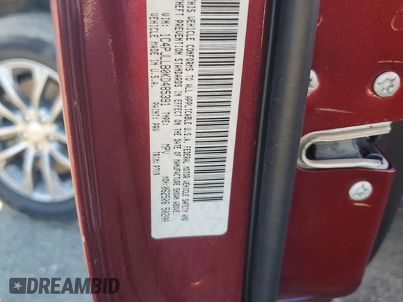2019 Jeep Cherokee Latitude Plus with VIN 1C4PJLLB0KD485391, listed as a Copart auction lot 45704825 with 102,836 mi miles and Salvage Title. Bid and sale history available at DreamBid. Image 14.