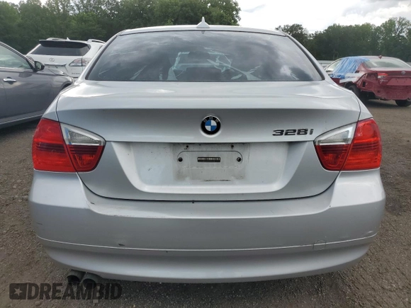 2007 BMW 3 Series 328i with VIN WBAVA33537KX82687, listed as a Copart auction lot 61492395 with 167,903 mi miles and Salvage title. Bid and sale history available at DreamBid. Image 6.