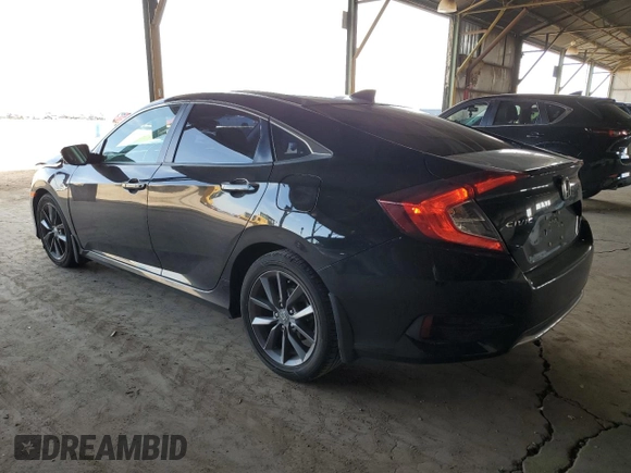 2019 Honda Civic Sedan EX with VIN 19XFC1F31KE207886, listed as a Copart auction lot 51602615 with 56,118 mi miles and Salvage Title. Bid and sale history available at carsss.com. Image 2.