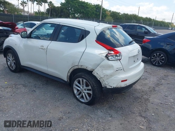 2013 Nissan Juke S with VIN JN8AF5MR2DT205370, listed as a IAAI auction lot 42055335 with 115,390 mi miles. Bid and sale history available at carsss.com. Image 3.