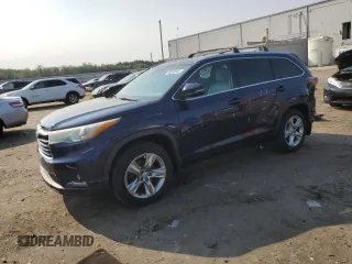 2015 Toyota Highlander Limited with VIN 5TDDKRFH5FS151919, listed as a Copart auction lot 59583645 with 105,543 mi miles and Salvage title. Bid and sale history available at DreamBid. Image 1.