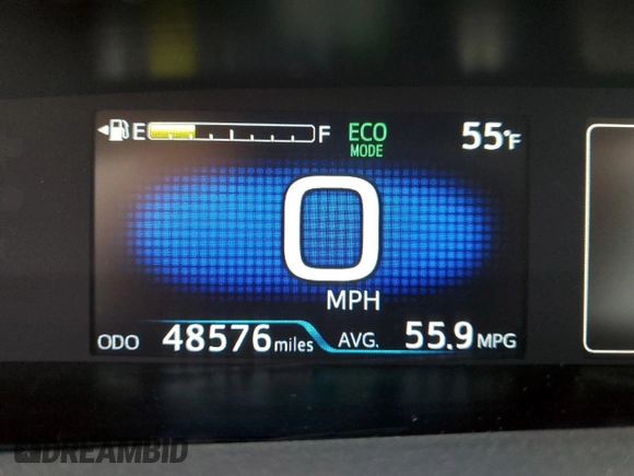 2021 Toyota Prius LE with VIN JTDKAMFP7M3178896, listed as a Copart auction lot 55634965 with 48,576 mi miles and Salvage Title. Bid and sale history available at DreamBid. Image 9.