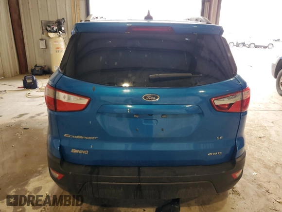 2018 Ford EcoSport SE with VIN MAJ6P1UL6JC247772, listed as a Copart auction lot 43727195 with 90,167 mi miles and Salvage Title. Bid and sale history available at carsss.com. Image 6.