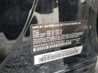 2015 BMW 5 Series GT 535i Gran Turismo xDrive with VIN WBA5M4C53FD184082, listed as a Copart auction lot 86748704 with 141,858 mi miles and Salvage Title. Bid and sale history available at carsss.com. Image 14.