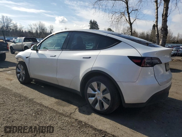 2023 Tesla Model Y Long Range with VIN 7SAYGDEE5PF831826, listed as a Copart auction lot 43752525 with 22,337 mi miles and Salvage Title. Bid and sale history available at DreamBid. Image 2.