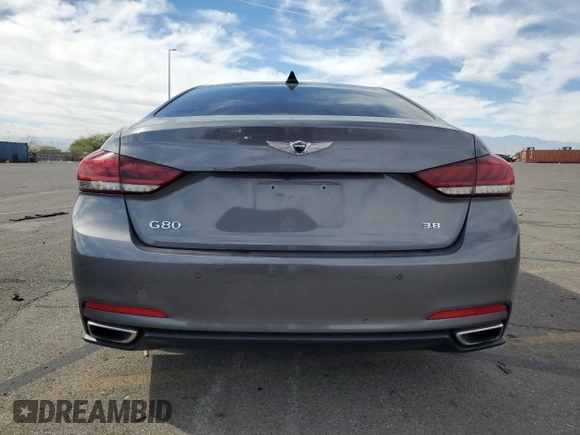 2017 Genesis G80 3.8L with VIN KMHGN4JE9HU167622, listed as a Copart auction lot 77700464 with 43,166 mi miles and Salvage Title. Bid and sale history available at DreamBid. Image 6.