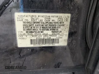 2012 Nissan Sentra S with VIN 3N1AB6AP9CL607361, listed as a Copart auction lot 59129215 with 223,231 mi miles and Salvage title. Bid and sale history available at DreamBid. Image 12.
