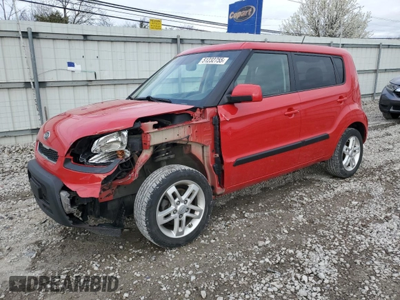 2011 Kia Soul + with VIN KNDJT2A29B7202031, listed as a Copart auction lot 51232755 with 106,497 mi miles and Salvage Title. Bid and sale history available at carsss.com. Image 1.