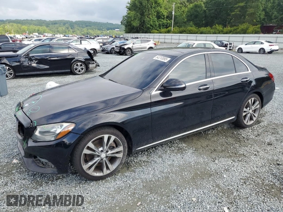 2016 Mercedes-Benz C 300 with VIN 55SWF4JB7GU129184, listed as a Copart auction lot 64310895 with 136,660 mi miles and Salvage title. Bid and sale history available at DreamBid. Image 1.