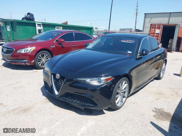 2019 Alfa Romeo Giulia with VIN ZARFAMAN0K7598745, listed as a IAAI auction lot 41872396 with 59,755 mi miles. Bid and sale history available at carsss.com. Image 2.