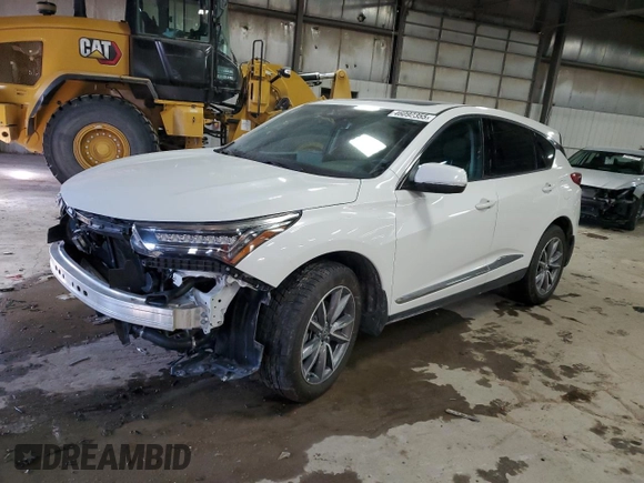 2021 Acura RDX w/Technology Package with VIN 5J8TC2H5XML008922, listed as a Copart auction lot 46092355 with 49,954 mi miles and Salvage Title. Bid and sale history available at carsss.com. Image 1.