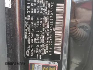 2020 Kia Sorento EX with VIN 5XYPHDA52LG705292, listed as a Copart auction lot 47471575 with 123,228 mi miles and Salvage Title. Bid and sale history available at DreamBid. Image 13.