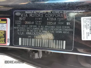 2017 Kia Cadenza Premium with VIN KNALC4J12H5090489, listed as a Copart auction lot 69337834 with 87,111 mi miles and Salvage Title. Bid and sale history available at carsss.com. Image 13.