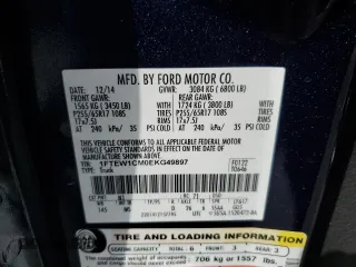 2014 Ford F-150 XL with VIN 1FTEW1CM0EKG49897, listed as a Copart auction lot 48245935 with 119,514 mi miles and Salvage Title. Bid and sale history available at carsss.com. Image 13.