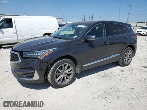 2020 Acura RDX w/Technology Pkg with VIN 5J8TC1H52LL003741, listed as a Copart auction lot 47876493 with 50,998 mi miles. Bid and sale history available at carsss.com. Image 1.