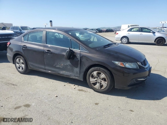 2014 Honda Civic Sedan LX with VIN 2HGFB2F51EH541162, listed as a Copart auction lot 52978265 with 177,937 mi miles and Salvage Title. Bid and sale history available at carsss.com. Image 4.
