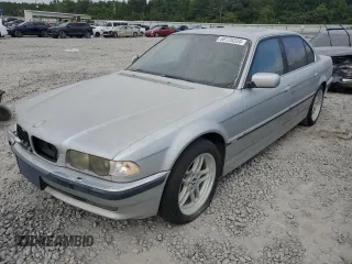 2001 BMW 7 Series 740iL with VIN WBAGH834X1DP26587, listed as a Copart auction lot 71174574 with 0 mi miles and Salvage Title. Bid and sale history available at carsss.com. Image 1.