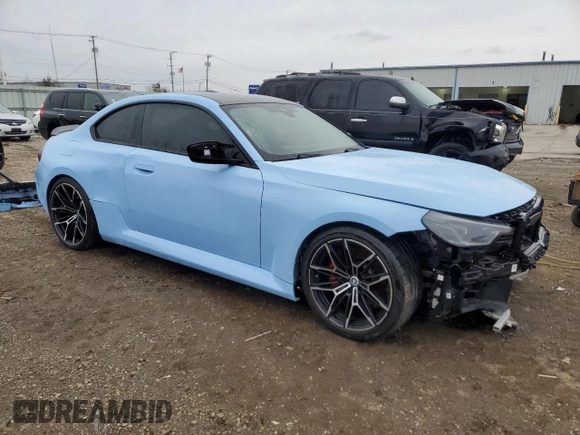 2023 BMW M2 z VIN 3MF13DM00P8D30554, wystawiony jako Copart lot #51641785 z przebiegiem 14 572 mil mil oraz Szkody całkowita. Historia ofert i sprzedaży dostępna na DreamBid. Obrazek 4.