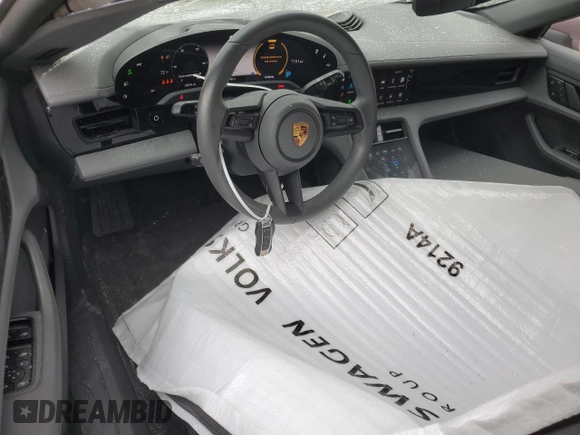 2022 Porsche Taycan 4 with VIN WP0BA2Y11NSA67820, listed as a Copart auction lot 58346275 with 45,976 mi miles and Salvage title. Bid and sale history available at DreamBid. Image 8.
