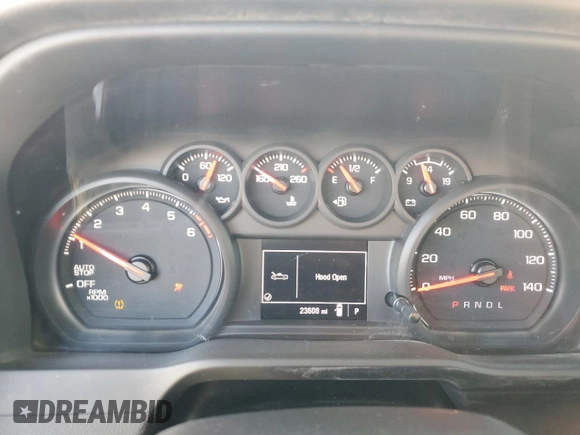 2023 Chevrolet Silverado 1500 Work Truck with VIN 3GCNAAEDXPG198788, listed as a Copart auction lot 81760444 with 23,608 mi miles and Salvage Title. Bid and sale history available at DreamBid. Image 9.