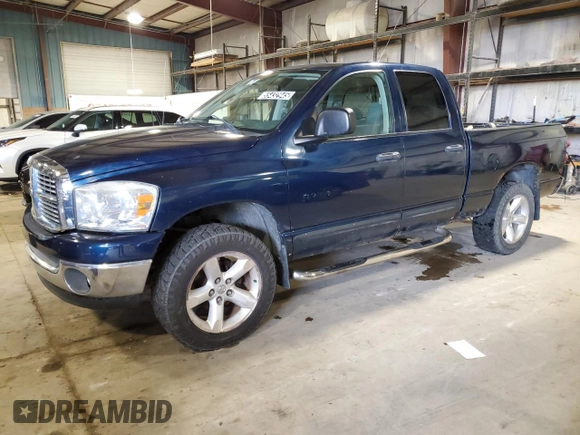 2007 Dodge 1500 SLT с VIN 1D7HU18287S123570, выставлен на аукционе Copart как лот 55432945 с пробегом 169 108 миль миль и Чистый • Clean title. История ставок и продаж доступна на DreamBid. Изображение 1.
