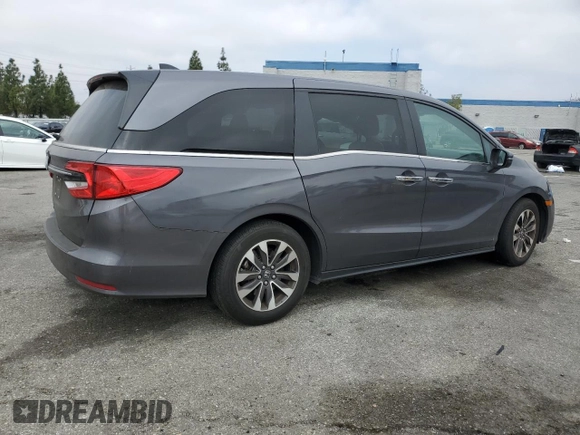 2023 Honda Odyssey EX-L with VIN 5FNRL6H66PB080121, listed as a Copart auction lot 43962925 with Not Provided miles and Salvage Title. Bid and sale history available at carsss.com. Image 3.