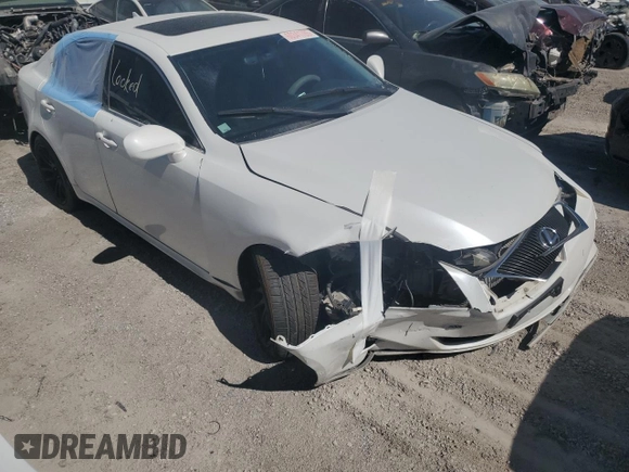 2008 Lexus IS 250 with VIN JTHBK26298508225, listed as a Copart auction lot 60341785 with 257,504 mi miles and Salvage title. Bid and sale history available at DreamBid. Image 4.