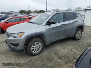 2018 Jeep Compass Sport with VIN 3C4NJDAB4JT231918, listed as a Copart auction lot 44850145 with 133,567 mi miles and Salvage Title. Bid and sale history available at carsss.com. Image 1.