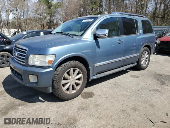 2008 Infiniti QX56 with VIN 5N3AA08D78N903384, listed as a Copart auction lot 47493495 with 264,083 mi miles and Salvage Title. Bid and sale history available at carsss.com. Image 1.