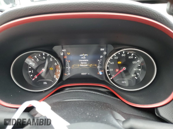 2021 Jeep Compass Trailhawk with VIN 3C4NJDDB6MT564914, listed as a Copart auction lot 49703385 with 45,547 mi miles and Salvage title. Bid and sale history available at DreamBid. Image 9.