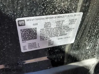 2022 GMC Terrain SLE with VIN 3GKALTEV2NL166682, listed as a Copart auction lot 49176035 with 41,537 mi miles and Salvage Title. Bid and sale history available at carsss.com. Image 12.