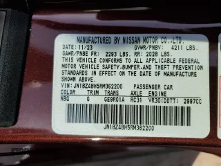 2024 Nissan Z Performance with VIN JN1BZ4BH5RM362200, listed as a Copart auction lot 53804935 with 14,230 mi miles and Salvage Title. Bid and sale history available at DreamBid. Image 12.