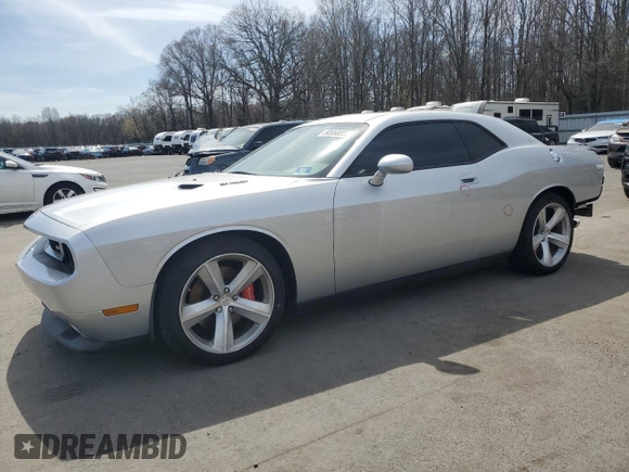 2010 Dodge Challenger SRT-8 with VIN 2B3CJ7DW7AH103481, listed as a Copart auction lot 50550225 with 50,353 mi miles and Salvage title. Bid and sale history available at DreamBid. Image 1.