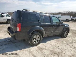 2005 Nissan Pathfinder XE with VIN 5N1AR18U75C781219, listed as a Copart auction lot 46985725 with 213,122 mi miles and Salvage Title. Bid and sale history available at carsss.com. Image 3.