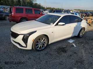 2025 Cadillac CT5 Sport with VIN 1G6DP5RK5S0104293, listed as a Copart auction lot 86076724 with 4 mi miles and Salvage Title. Bid and sale history available at DreamBid. Image 1.