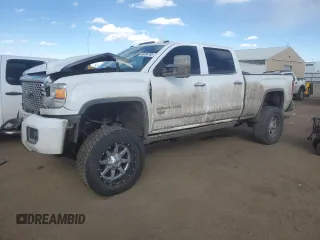 2015 GMC Sierra 2500HD available WiFi Denali with VIN 1GT120E8XFF521875, listed as a Copart auction lot 46704765 with 132,792 mi miles and Salvage Title. Bid and sale history available at carsss.com. Image 1.