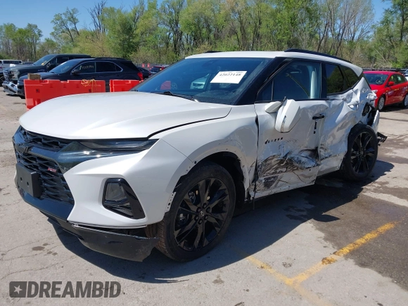 2021 Chevrolet Blazer RS z VIN 3GNKBKRS1MS584224, wystawiony jako IAAI lot #42022148 z przebiegiem 41 295 mil mil oraz . Historia ofert i sprzedaży dostępna na DreamBid. Obrazek 18.