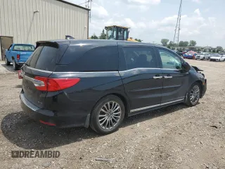 2018 Honda Odyssey Elite with VIN 5FNRL6H92JB050180, listed as a Copart auction lot 60478375 with 104,776 mi miles and Salvage title. Bid and sale history available at DreamBid. Image 3.