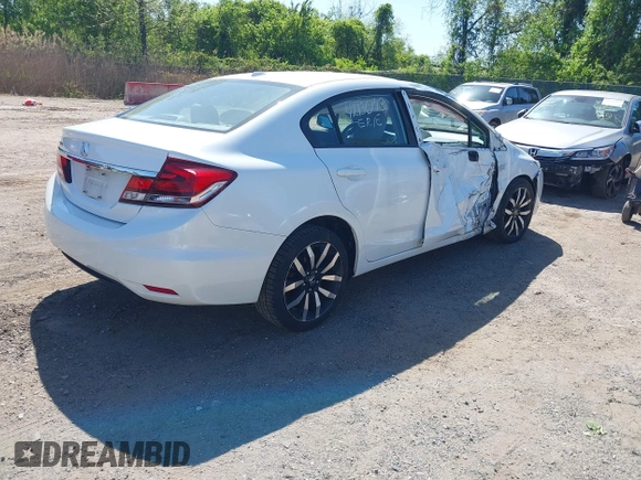 2015 Honda Civic EX-L with VIN 19XFB2F96FE203352, listed as a IAAI auction lot 42136173 with 152,124 mi miles. Bid and sale history available at carsss.com. Image 4.
