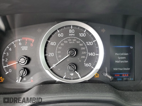2022 Toyota Corolla LE with VIN 5YFEPMAE7NP284050, listed as a Copart auction lot 52207525 with 39,153 mi miles and Salvage Title. Bid and sale history available at carsss.com. Image 9.