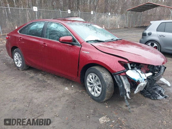 2017 Toyota Camry Hybrid LE with VIN 4T1BD1FK9HU209135, listed as a IAAI auction lot 41668852 with 98,808 mi miles. Bid and sale history available at carsss.com. Image 1.