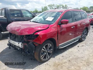 2019 Nissan Pathfinder S with VIN 5N1DR2MN7KC636291, listed as a IAAI auction lot 42094010 with 72,973 mi miles and . Bid and sale history available at DreamBid. Image 17.