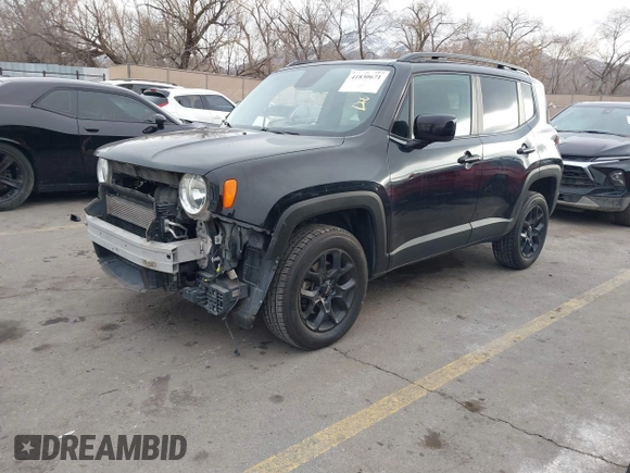 2017 Jeep Renegade Latitude with VIN ZACCJBBB8HPE73414, listed as a IAAI auction lot 41830671 with 105,227 mi miles. Bid and sale history available at carsss.com. Image 2.