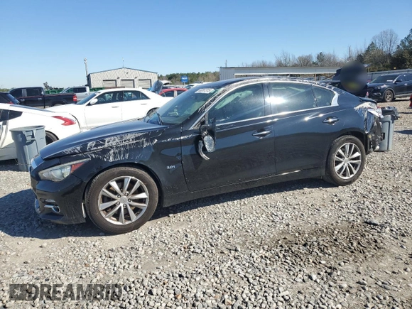 2017 Infiniti Q50 3.0t Premium with VIN JN1EV7AR0HM838033, listed as a Copart auction lot 49267315 with 75,032 mi miles and Salvage Title. Bid and sale history available at carsss.com. Image 1.